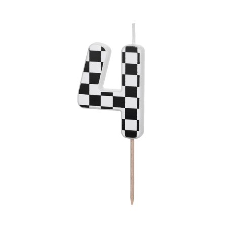 Birthday candle Number 4, 5.5 cm, mix - Image 1